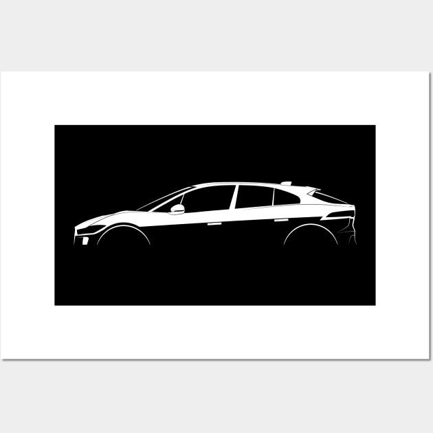 Jaguar I-Pace Silhouette Wall Art by Car-Silhouettes